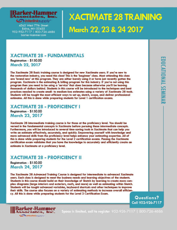 Xactimate 28 Training BarkerHammer Assoc, Inc