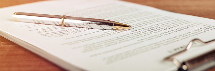 Truckmount Financing Pen and Paper Contract