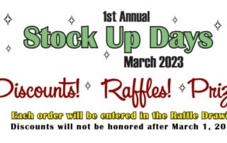 Stock Up Days banner image