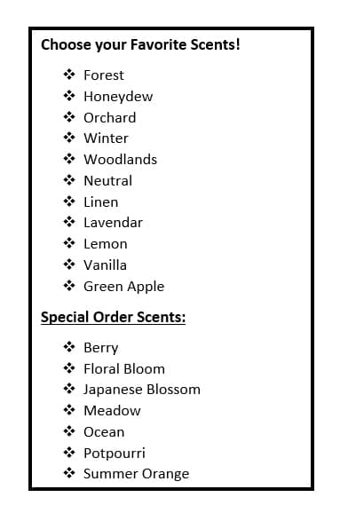 Vaportek Sale, fragrance list